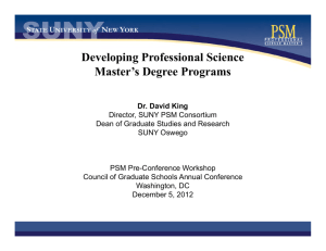 Developing Professional Science Master's Degree Programs