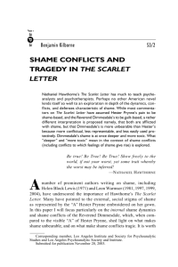 SHAME CONFLICTS AND TRAGEDY IN THE SCARLET LETTER ja a