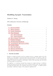 Models of Synaptic Transmission