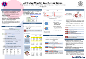 Attribution Relation Cues Across Genres.