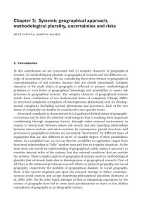 Systemic geographical approach, methodological plurality