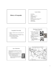 History of Geography - Department of Geography