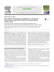 Rare Disease Terminology and Definitions—A Systematic