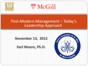 Post-Modern Management – Today's Leadership Approach