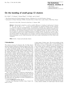 On the bonding of small group 12 clusters - LCT