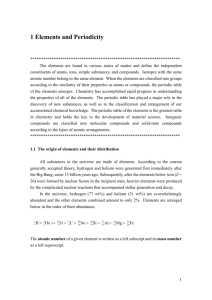 1 Elements and Periodicity