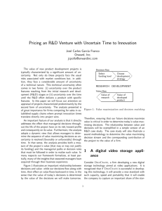 Pricing an R&D Venture with Uncertain Time to Innovation