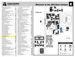 Azusa Pacific University Campus Map