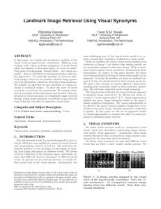 Landmark Image Retrieval Using Visual Synonyms