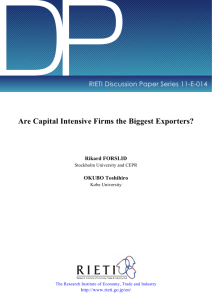 Are Capital Intensive Firms the Biggest Exporters?