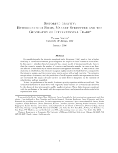 Distorted gravity: Heterogeneous Firms, Market Structure and the
