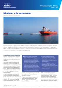 M&A trends in the maritime sector