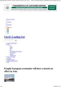 Fragile European economies will have a knock