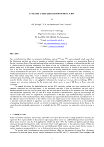 Evaluation of aero-optical distortion effects in PIV