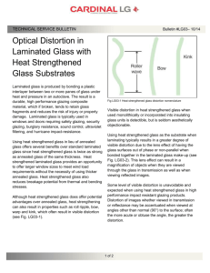 Optical Distortion in Laminated Glass with Heat Strengthened Glass