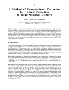 A Method of Computational Correction for Optical Distortion in Head
