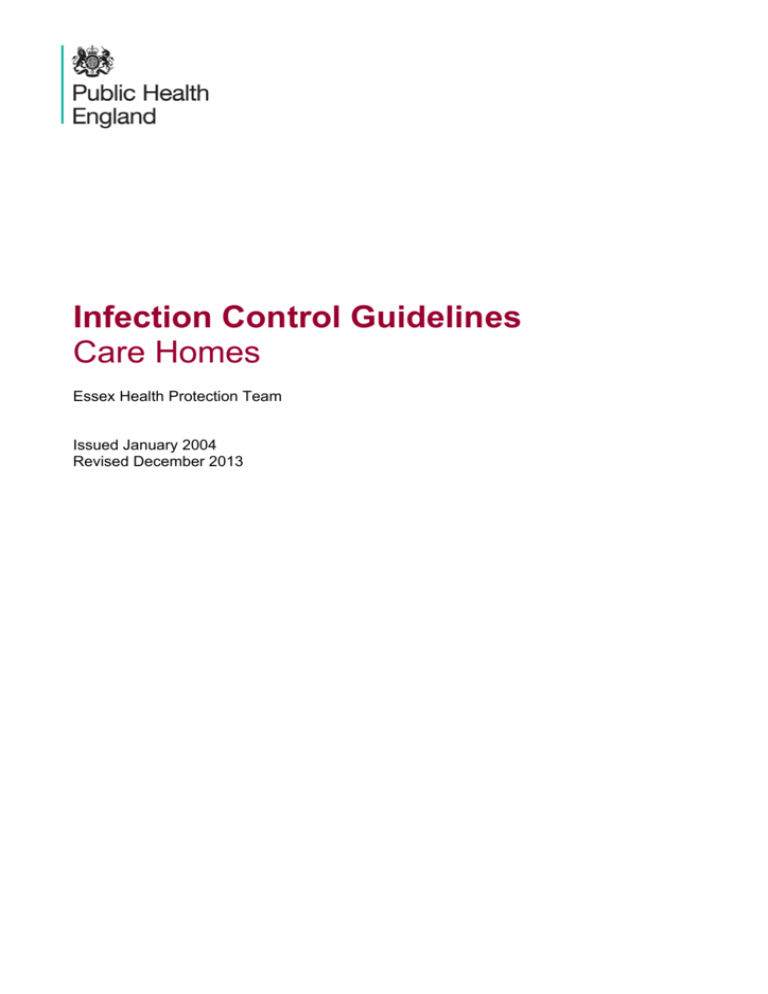 Infection Control Guidelines Care Homes