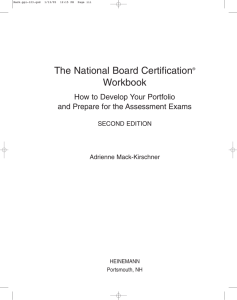 The National Board Certification Workbook