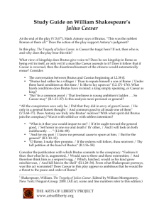 Study Guide on William Shakespeare's Julius Caesar
