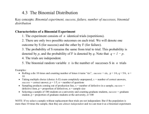 4.3 The Binomial Distribution