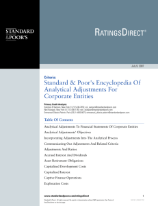 Standard & Poor's Encyclopedia Of Analytical Adjustments For
