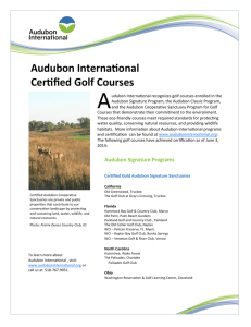 Audubon International Certified Golf Courses