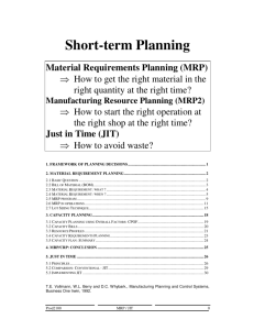 Short-term Planning