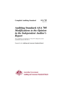 ASA 705 - Auditing and Assurance Standards Board