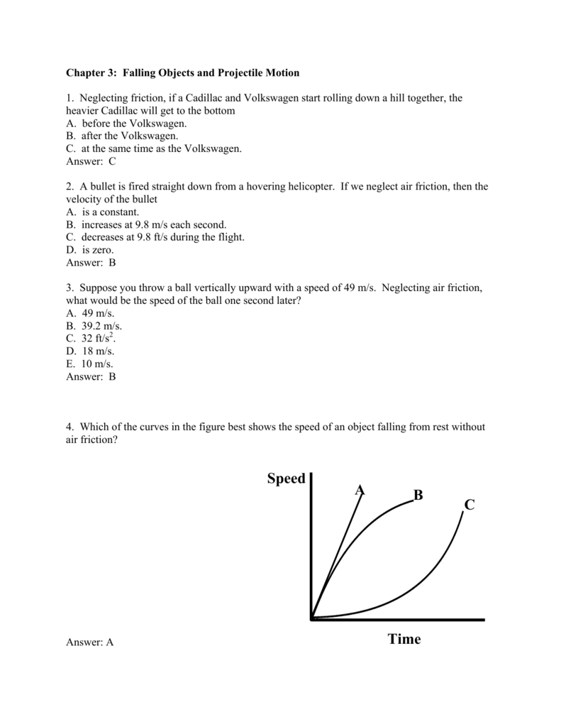 Chapter 3 Falling Objects And Projectile Motion