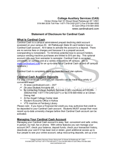 www.cardinalcard.com Statement of Disclosure for Cardinal Cash