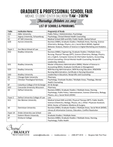 Event Handout (List of Schools with Programs