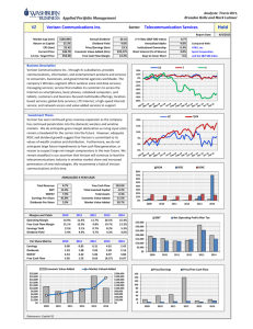 Verizon Communications Inc. Sector: Telecommunication Services VZ