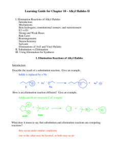 Learning Guide for Chapter 10 - Alkyl Halides II