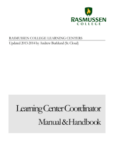 Learning Center Coordinator Training Handbook