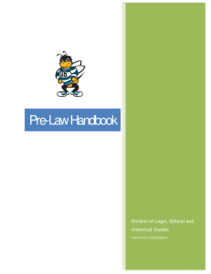 Pre-Law Handbook - University of Baltimore