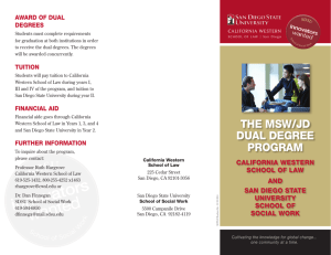 MSW / JD Brochure - School of Social Work, SDSU