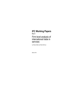 Firm Level Analysis of International Trade in Services