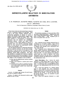 diphenylamine reaction in rheumatoid arthritis