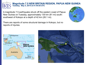 Magnitude 7.5 NEW BRITAIN REGION, PAPUA NEW GUINEA