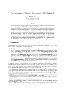 The Annotation of Measure Expressions in ISO Standards