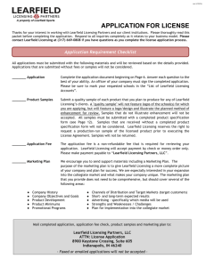 LLP License Application