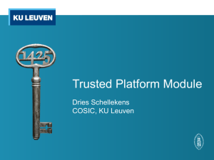 Trusted Platform Module - COSIC