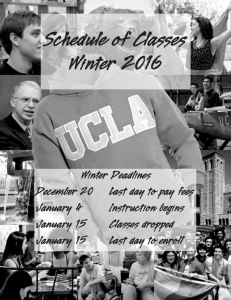 UCLA Schedule of Classes Winter 2016