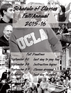 UCLA Schedule of Classes Fall 2015
