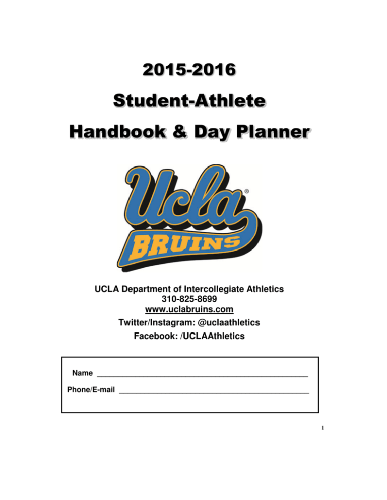 Student-Athlete Handbook and Day Planner image