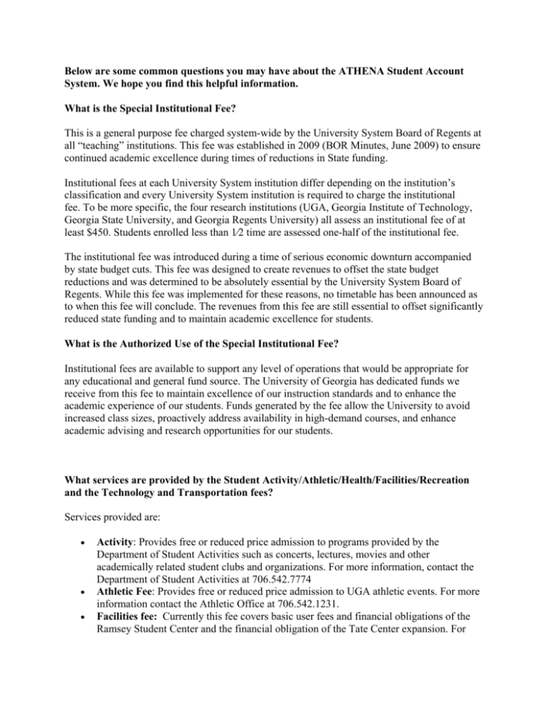 FAQ's Bursar's Office