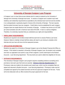 University of Georgia Cosigner Loan Program