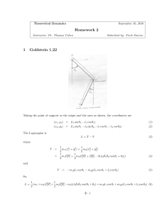 Homework 2 1 Goldstein 1.22