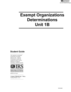 Exempt Organizations Determinations Unit 1B