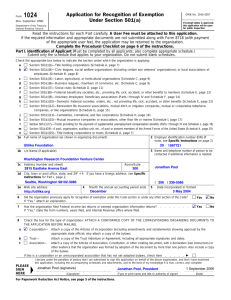 Form 1024 - Jonathan Robert Pool